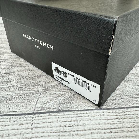 Marc Fisher LTD Natural Eyelet Summer Foreva Platform Sandals Size 10 - Picture 3 of 12